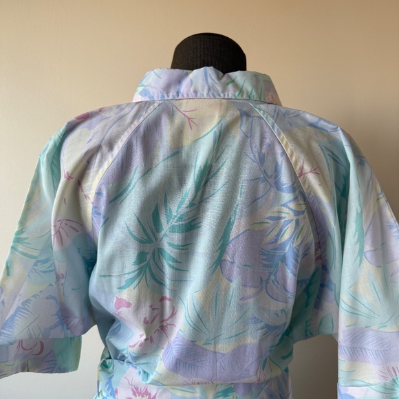 Stunning Vintage 80s pastel tropical shirt dress 💐 - Picture 5 of 13